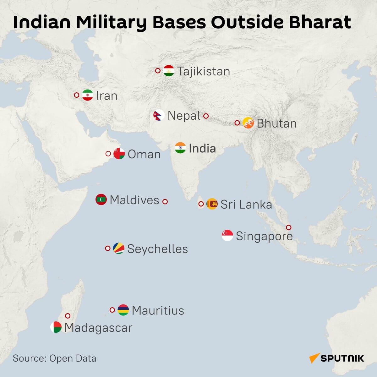 Indian Military Bases Outside Bharat - Sputnik India