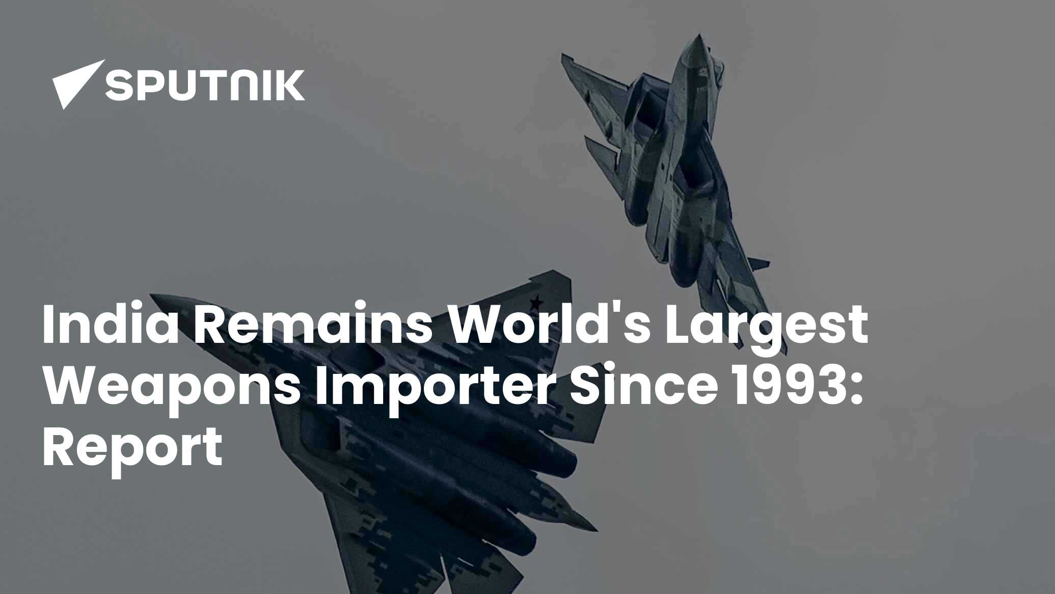 India Remains World's Largest Weapons Importer Since 1993: Report