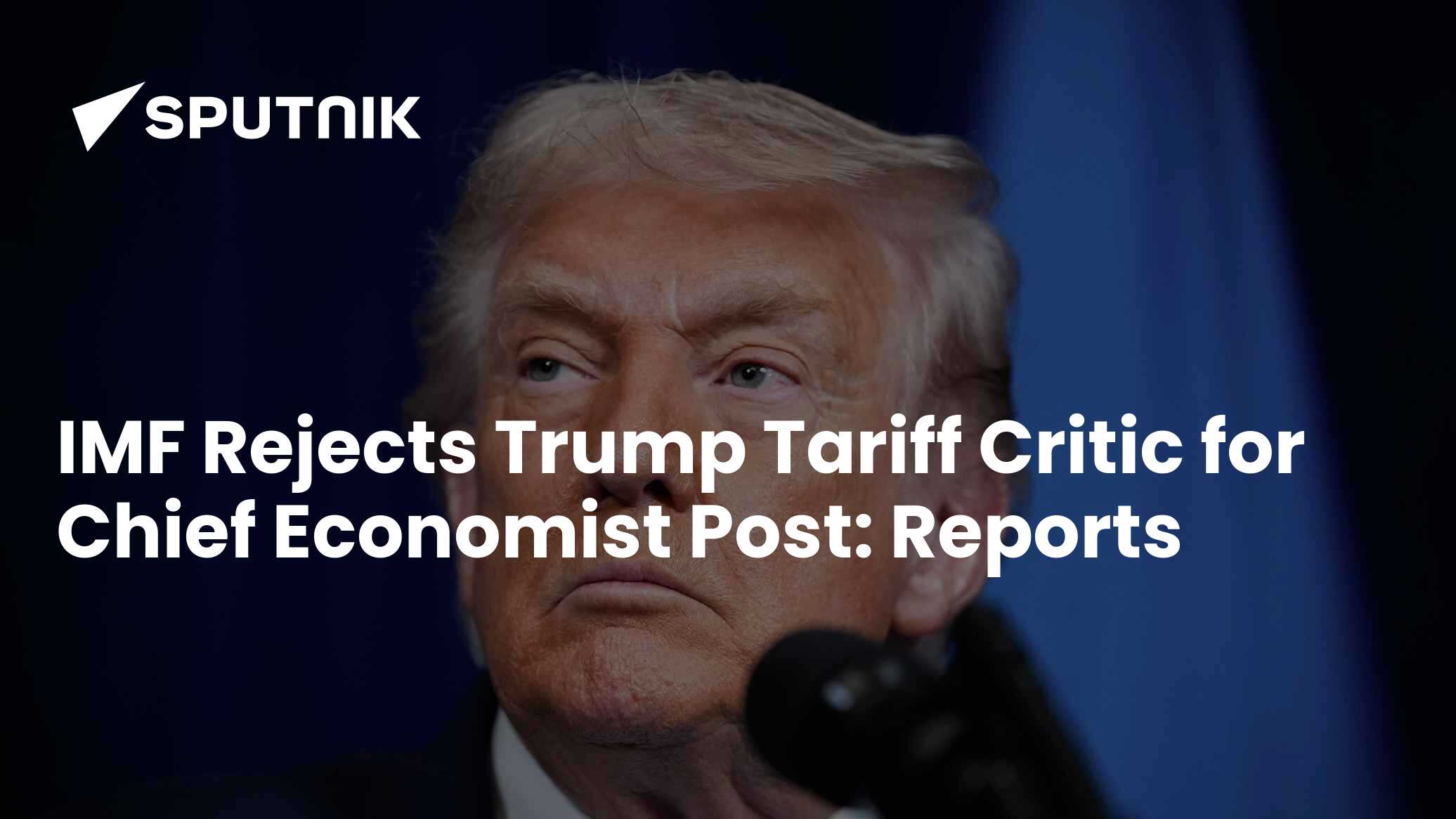 IMF Rejects Trump Tariff Critic for Chief Economist Post: Reports