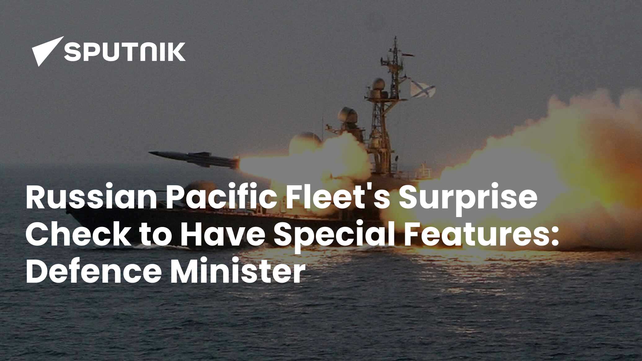 Russian Pacific Fleet's Surprise Check to Have Special Features: Shoigu