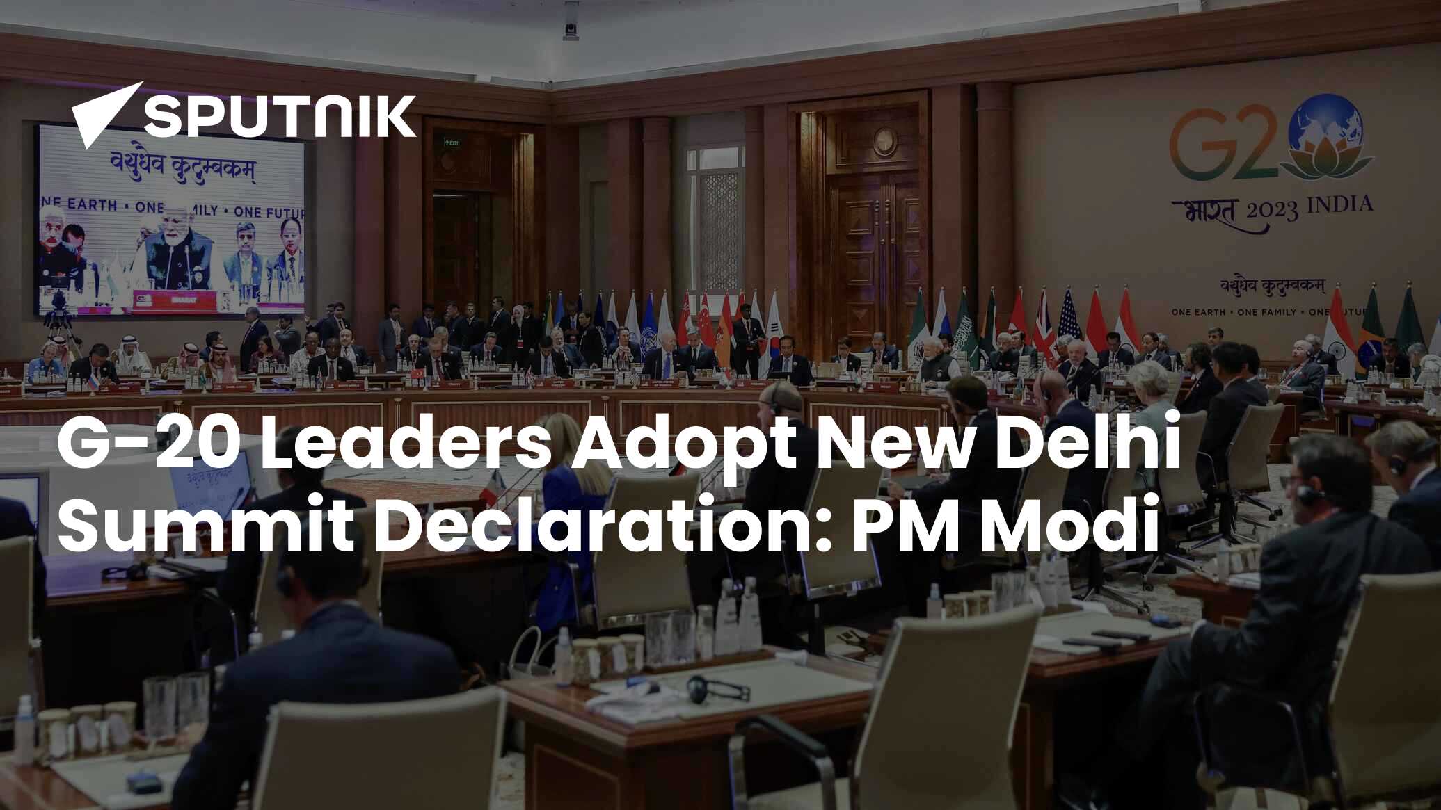 G20 Leaders Adopt New Delhi Summit Declaration Pm Modi 9817