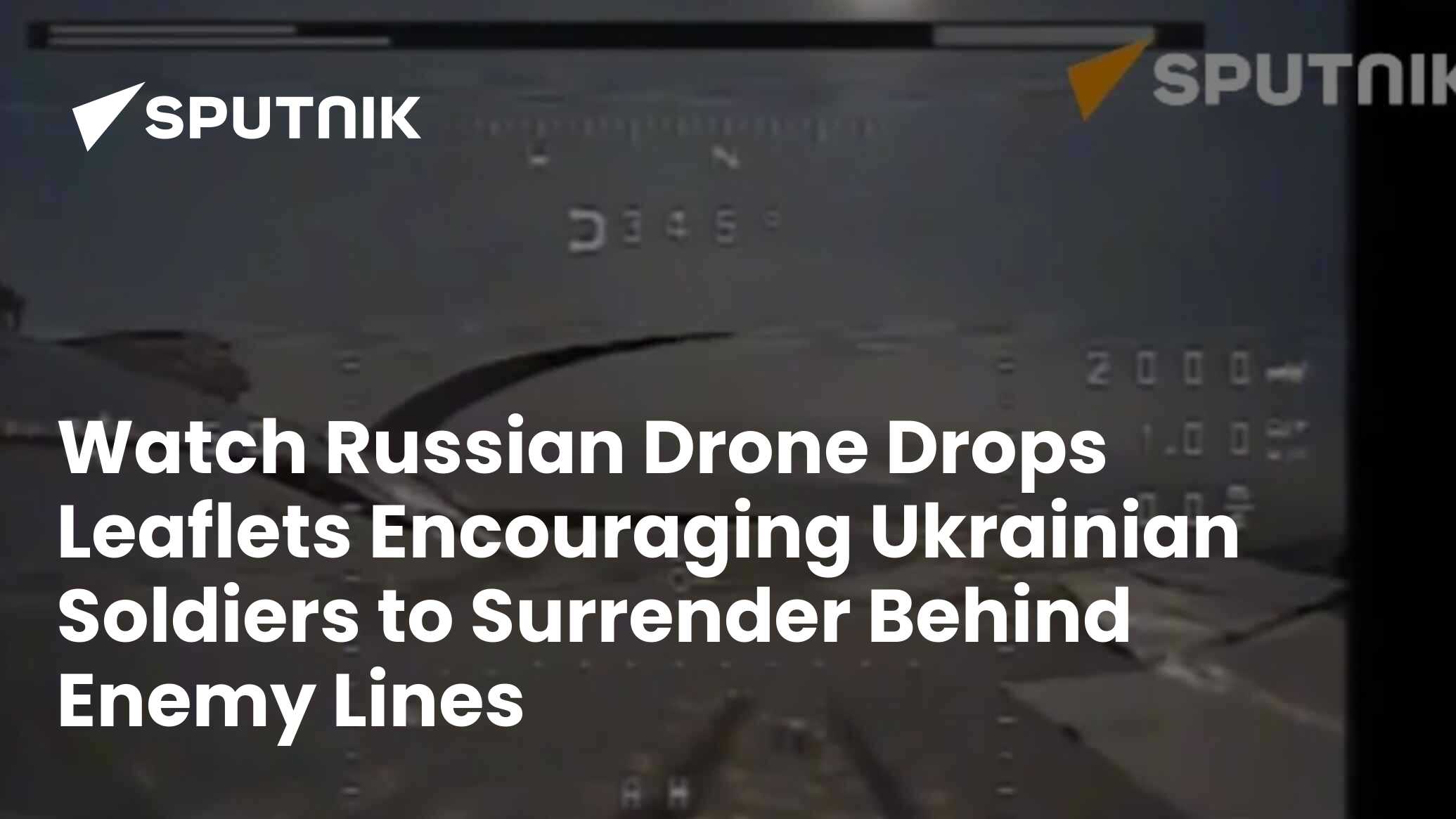 Russian Drone Drops Leaflets Encouraging Ukrainian Soldiers to Surrender