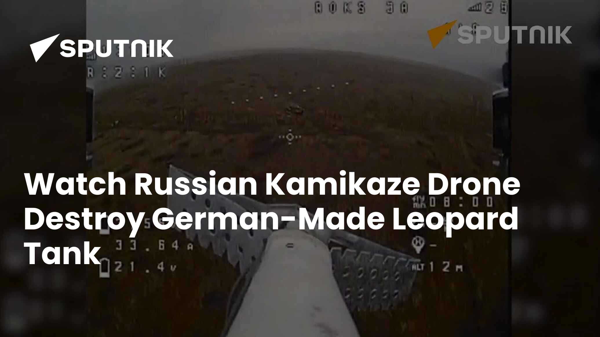 Watch Russian Kamikaze Drone Destroy German-Made Leopard Tank