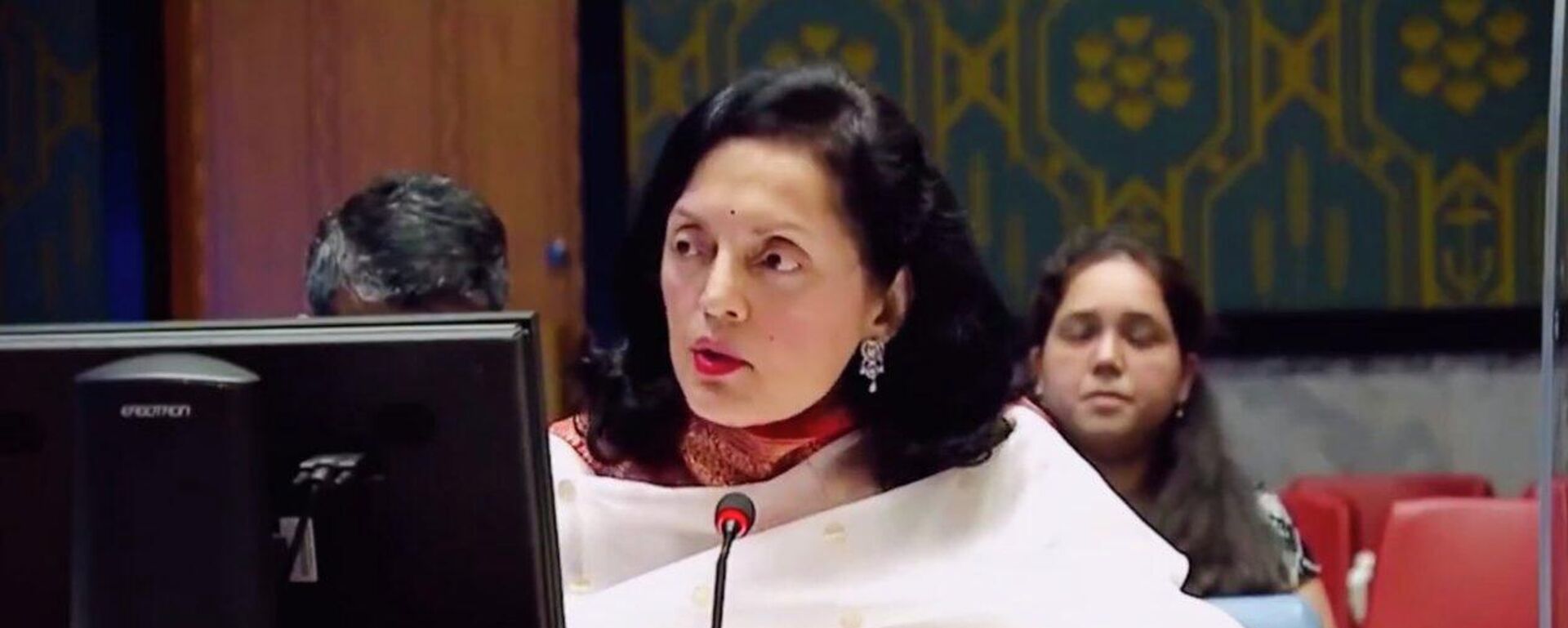 India's Ambassador to the UN Ruchira Kamboj speaks at the UNSC meeting on terrorism. - Sputnik भारत, 1920, 06.09.2023