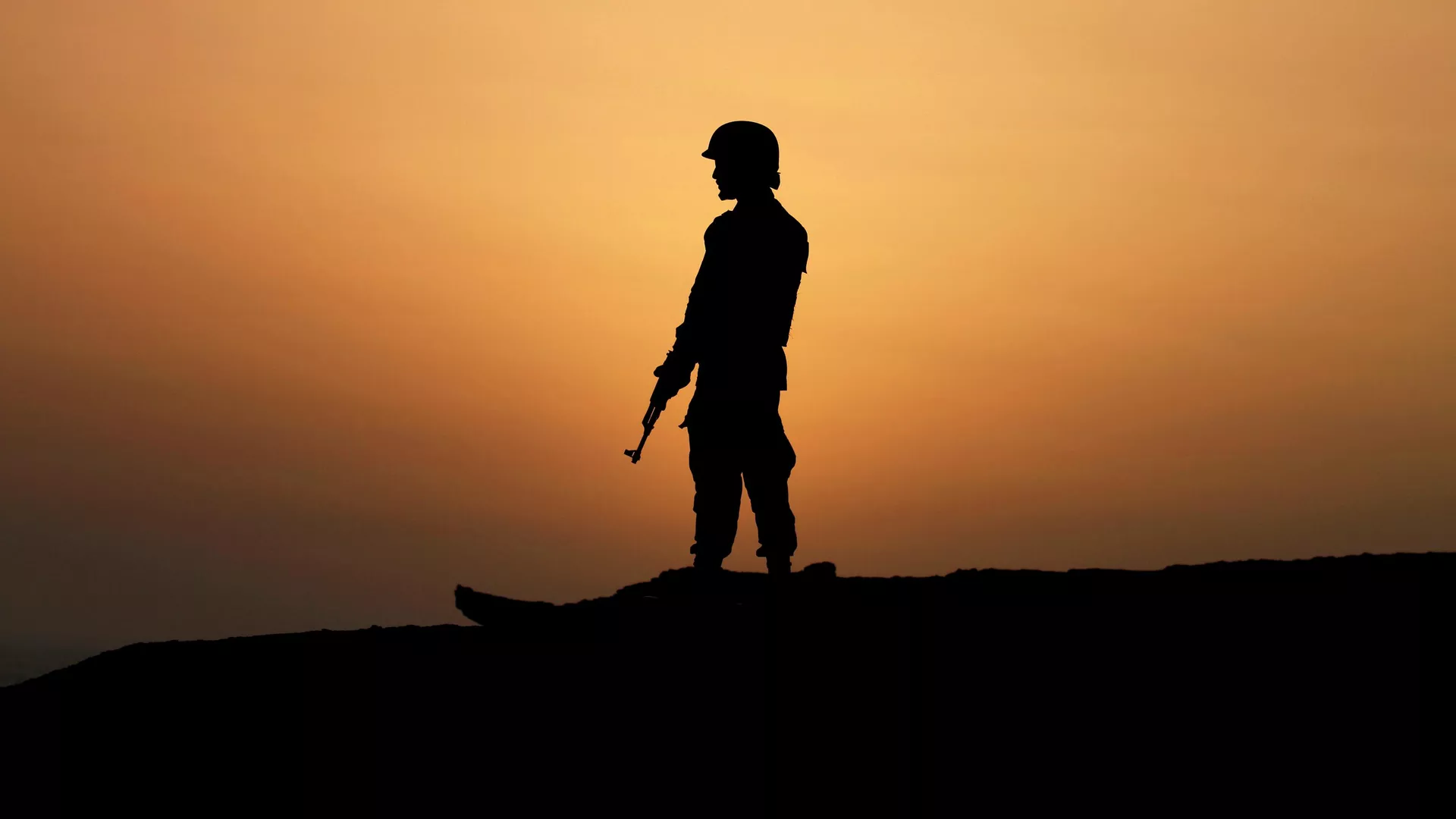 A Pakistan Navy soldier stands guard at a hilltop position near Gwadar port, about 700 kilometers (435 miles) west of Karachi. Pakistan, Monday, April 11, 2016.