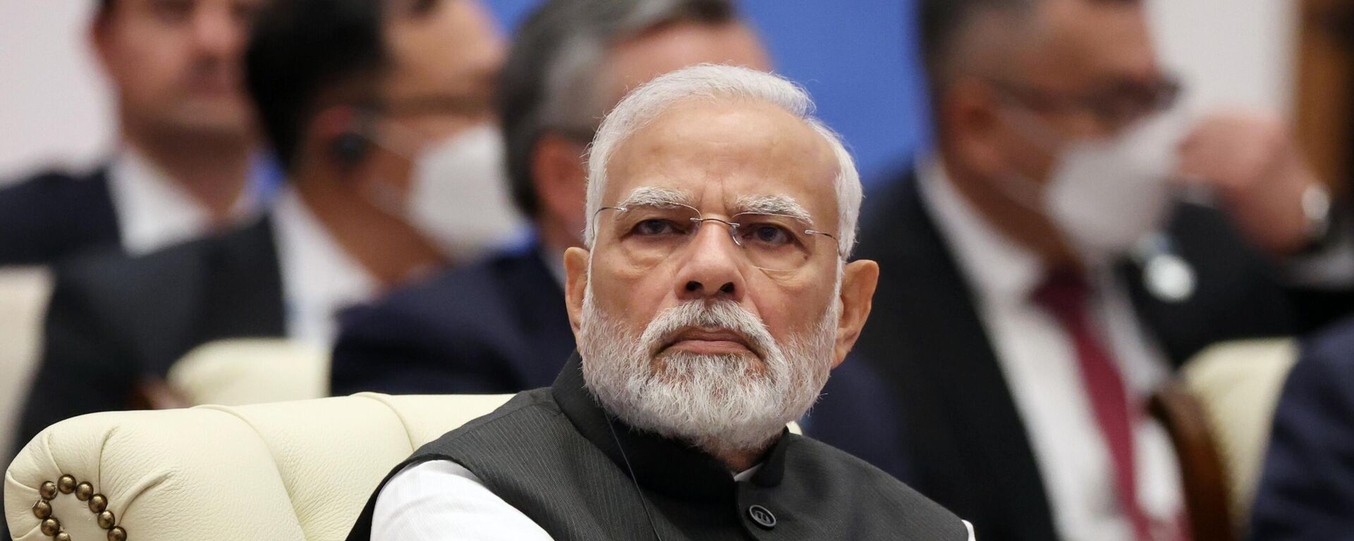 India's Prime Minister Narendra Modi takes part in the Shanghai Cooperation Organisation (SCO) summit in Samarkand, Uzbekistan. - Sputnik भारत, 1920, 22.01.2023