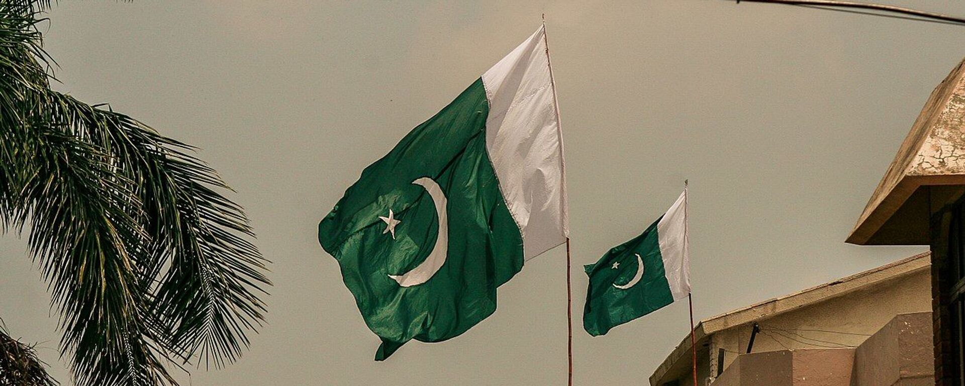 Pakistan Flag in air - Sputnik भारत, 1920, 15.02.2023