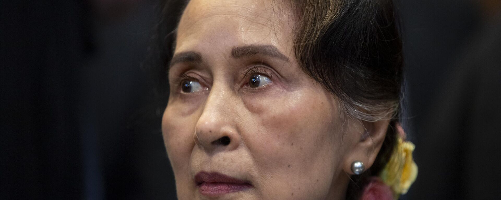 Then Myanmar's leader Aung San Suu Kyi waits to address judges of the International Court of Justice in The Hague, Netherlands, Dec. 11, 2019. - Sputnik India, 1920, 30.12.2022