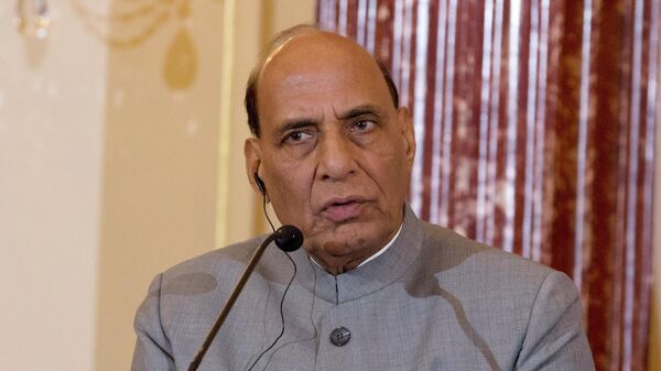 FILE - Indian Defense Minister Shri Rajnath Singh speaks during a news conference after a bilateral meeting at the Department of State in Washington, Wednesday, Dec.18, 2019 - Sputnik भारत