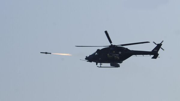 Flight test of indigenously developed helicopter launched Anti-Tank Guided Missile ‘HELINA’ carried out from Advanced Light Helicopter - Sputnik India
