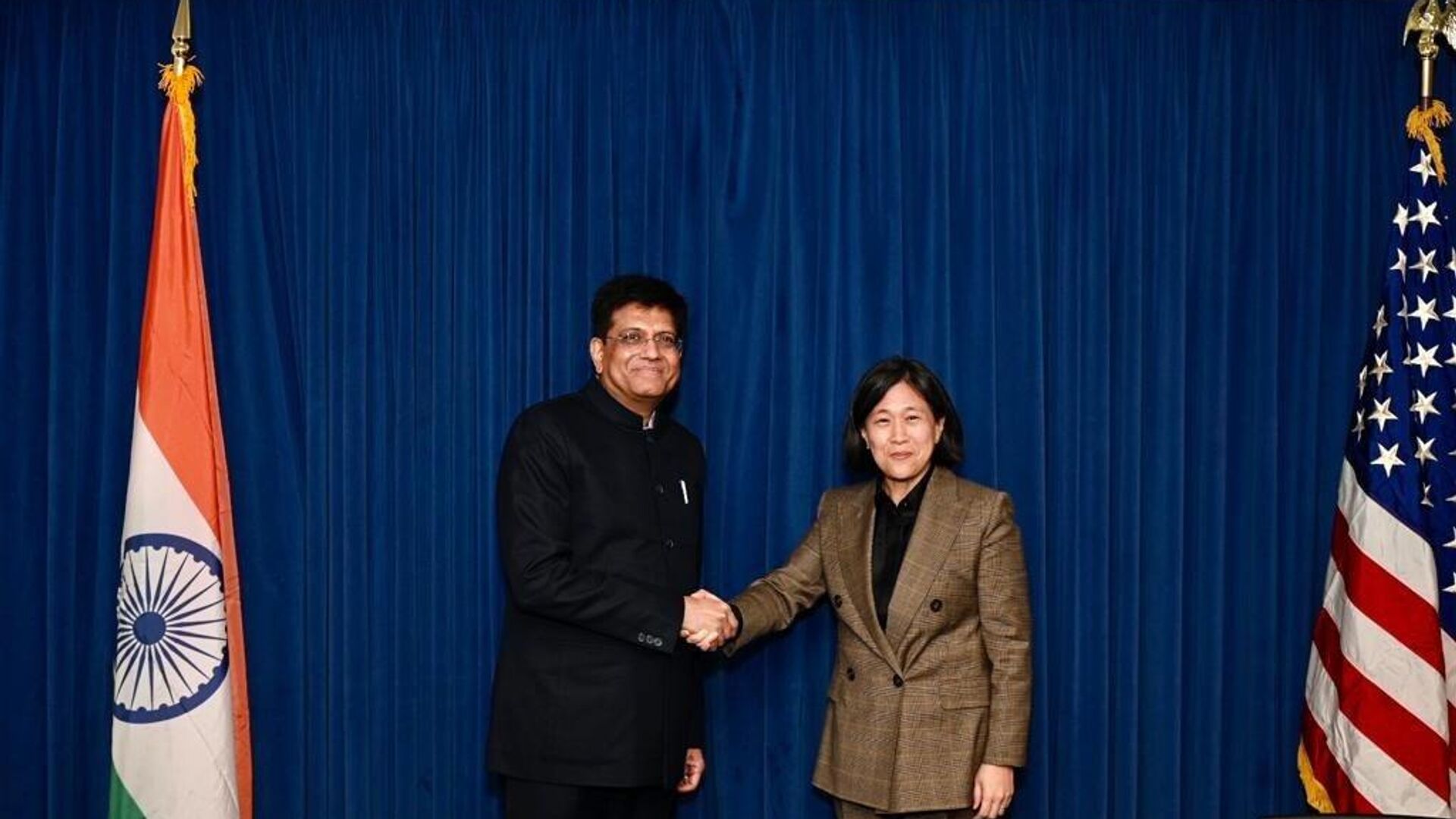 India's Minister of Commerce and Industry, Piyush Goyal, meeting with U.S. Trade Representative Katherine Tai  - Sputnik India, 1920, 12.01.2023