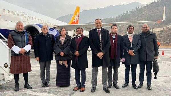 Indian officials in Bhutan on January 20, 2023 - Sputnik India