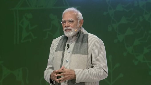 Modi speaking during the 2023 Discussion on Examination. - Sputnik India