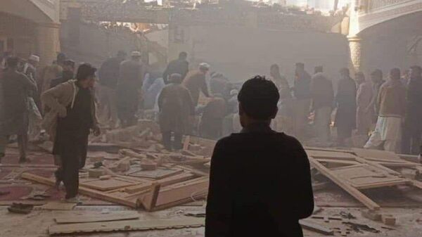 Explosion at a mosque in Pakistan's Peshawar on January 30, 2023 - Sputnik भारत