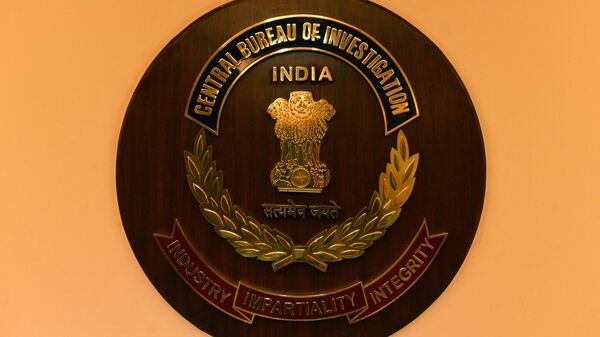 The logo of India's Central Bureau of Investigation (CBI) is seen during a press conference by newly-elected CBI director Anil Kumar Sinha in New Delhi on December 3, 2014. - Sputnik India