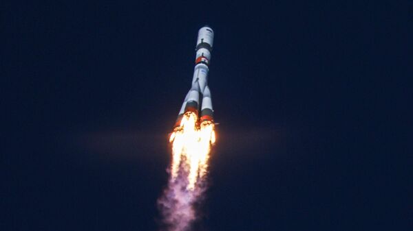 A Soyuz-2.1a rocket with the Progress MS-22 cargo spacecraftwas launched from the Baikonur space center on Feb.9, 2023. - Sputnik India