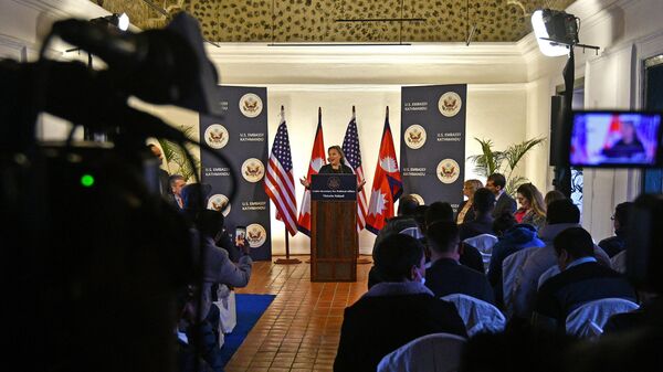 US Under Secretary of State for Political Affairs Victoria Nuland addresses a press conference in Kathmandu on January 30, 2023. - Sputnik India