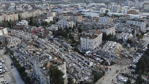 Пострадавший в результате землетрясения турецкий город Хатай - Sputnik भारत