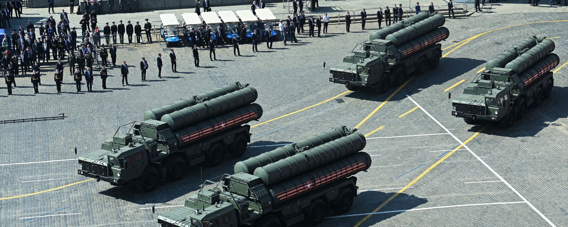 S-400 missile defence systems at the repetition of the Victory Day Parade, May 2019. - Sputnik India, 1920, 26.04.2023
