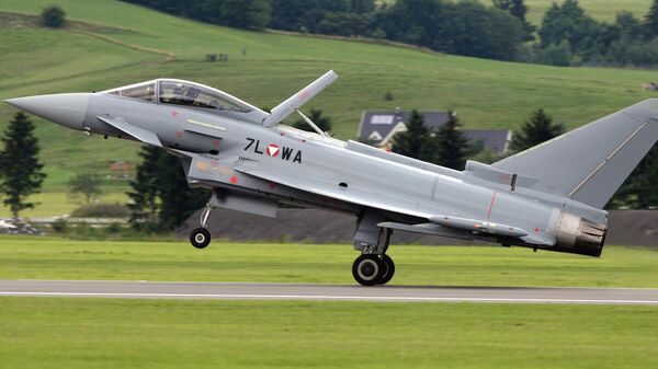 The first Eurofighter Typhoon jet fighter of the Austrian army lands in Zeltweg, Austria, in this file photo dated Thursday, July 12, 2007.  - Sputnik भारत