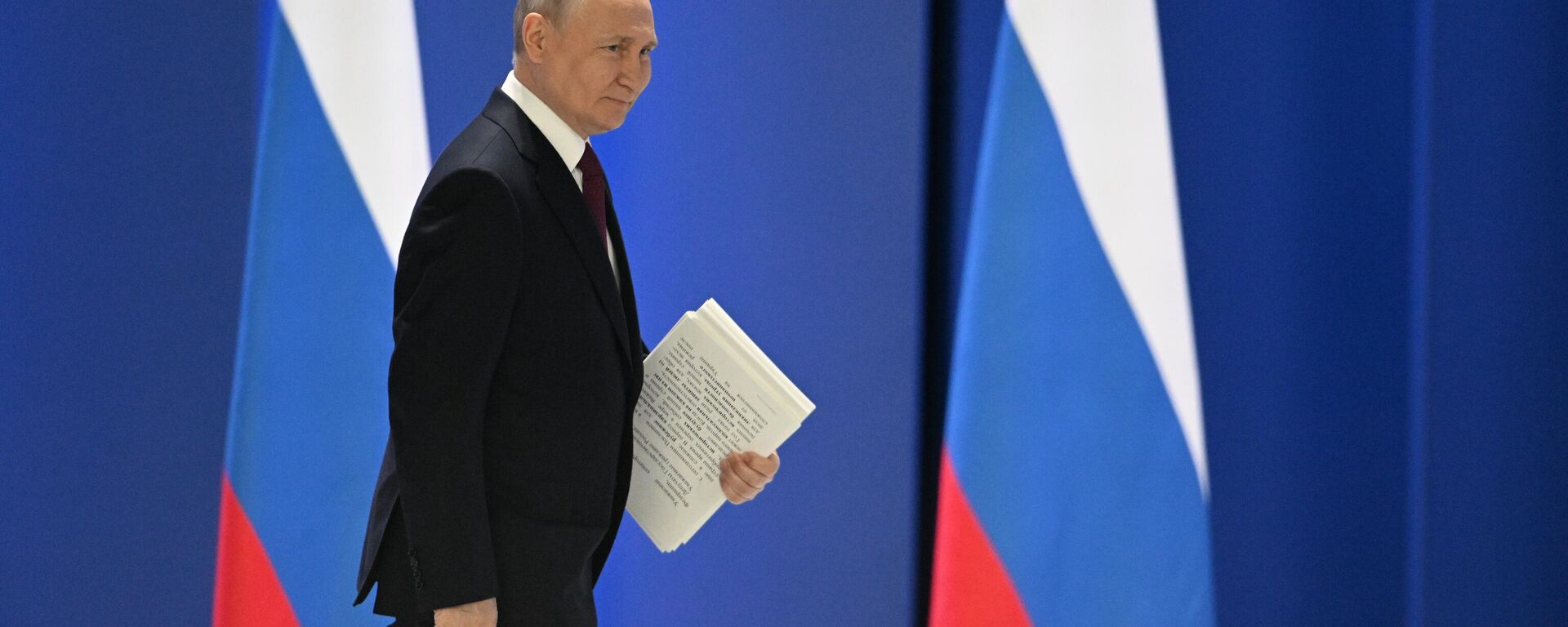 Russia's President Vladimir Putin delivers his regular address to the Federal Assembly on 21 February 2023. - Sputnik India, 1920, 21.02.2023