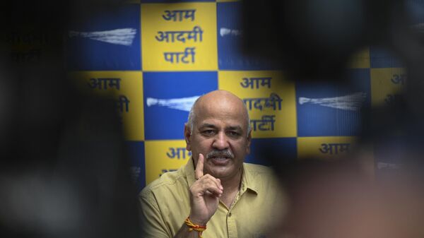 Delhi Deputy Chief Minister Manish Sisodia speaks during a press conference in New Delhi on August 20, 2022, after the Central Bureau of Investigation (CBI) had raided his home in relation to alleged irregularities with the implementation of the Excise Policy 2021-22. - Sputnik India