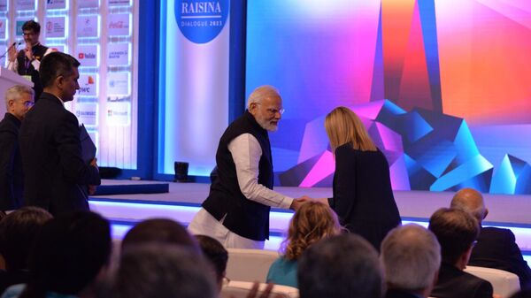Narendra Modi at Raisina Dialogue 2023 - Sputnik India