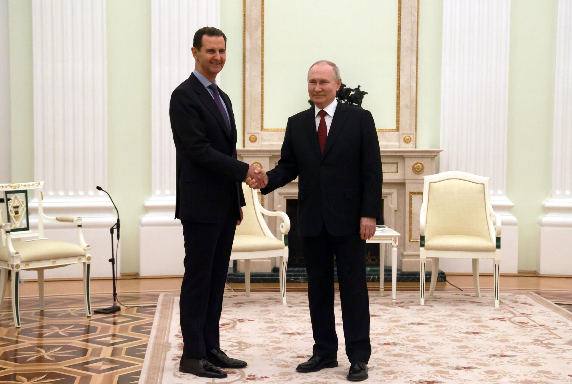Russian President Vladimit Putin and Syrian President Bashar al-Assad meet in Moscow. March 15, 2023 - Sputnik भारत, 1920, 24.09.2023
