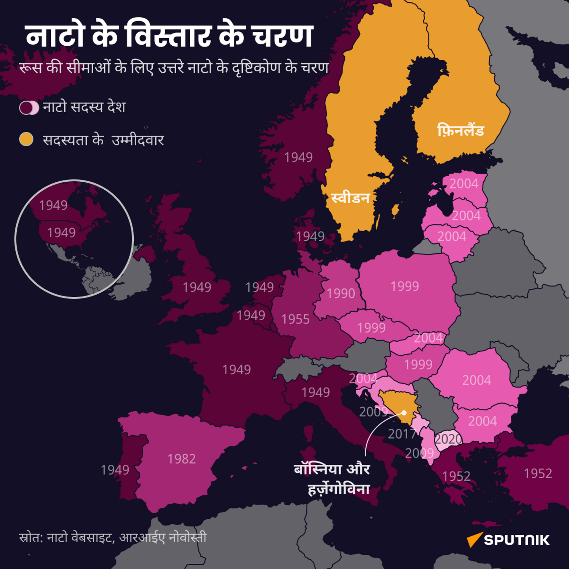 नाटो के विस्तार का इतिहास - Sputnik भारत, 1920, 21.03.2023