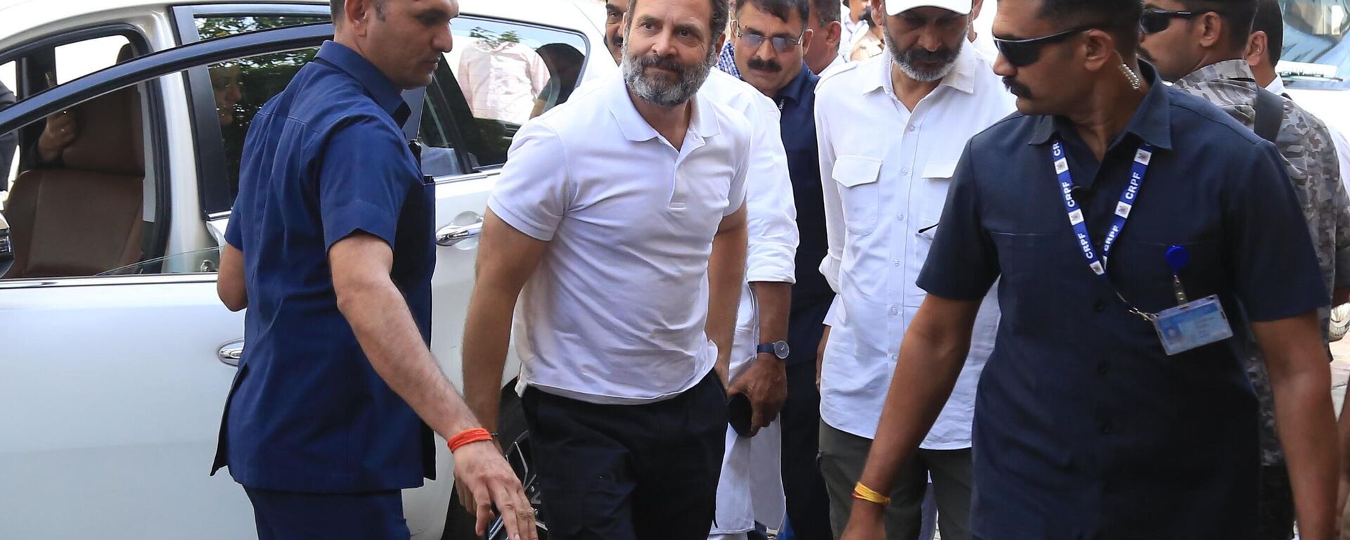 India's opposition Congress party leader Rahul Gandhi arrives at a court in Surat, India, Thursday, March 23, 2023. - Sputnik India, 1920, 23.03.2023