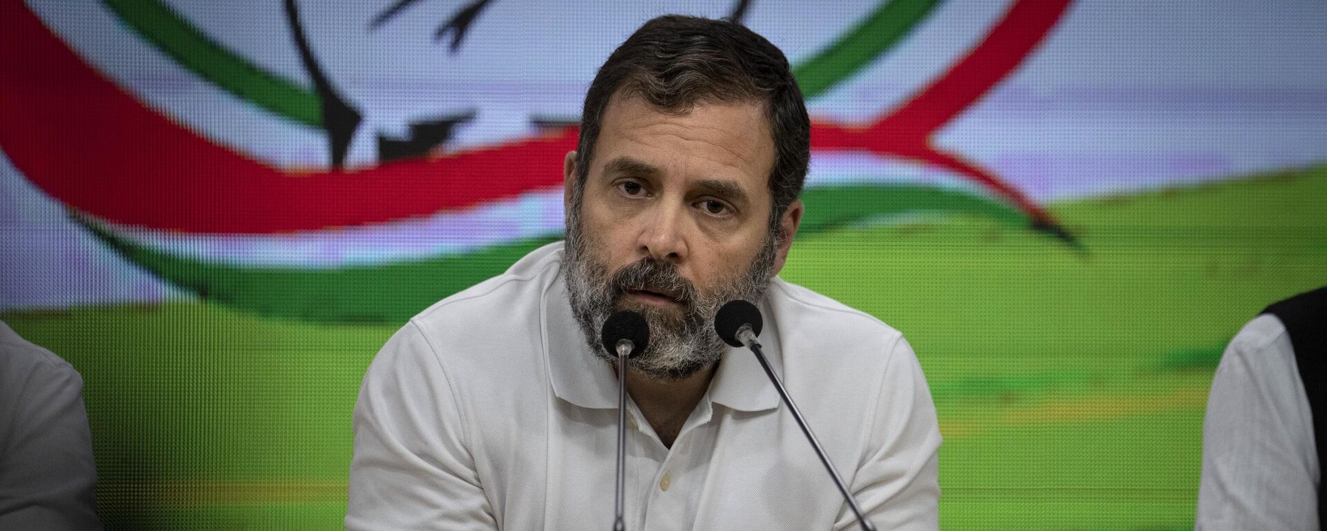 Indian opposition leader Rahul Gandhi addresses a press conference after he was expelled from parliament Friday, a day after a court convicted him of defamation and sentenced him to two years in prison for mocking the surname Modi in an election speech, in New Delhi, India, Saturday, March 25, 2023. - Sputnik India, 1920, 30.03.2023
