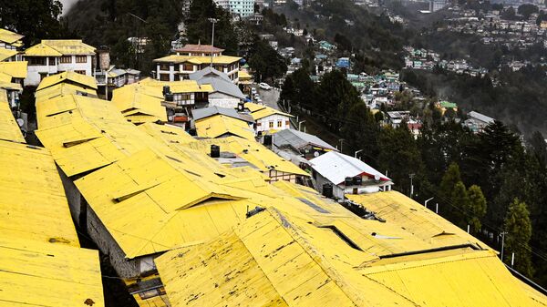 A general overview of Tawang town in northeast Indian state of Arunachal Pradesh on April 5, 2023. - Sputnik India