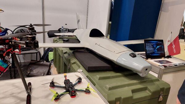The Urals-based company Unmanned Systems Group has presented a prototype of a jet-powered FPV drone of the kamikaze (loitering munition) aircraft type.     - Sputnik India