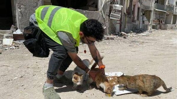 Cat pulled out from rubble in Turkiye 76 days after earthquake   - Sputnik भारत