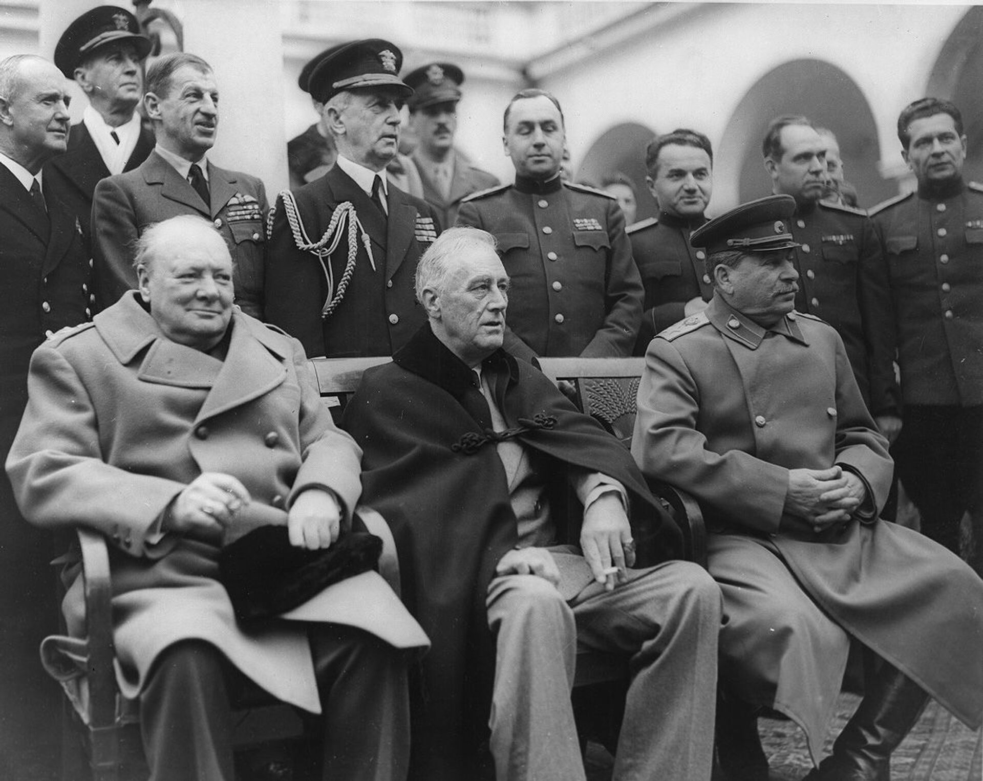  Yalta Conference, February 1945.  Seated are: Winston Churchill, Franklin D. Roosevelt and Josef Stalin - Sputnik भारत, 1920, 09.05.2023