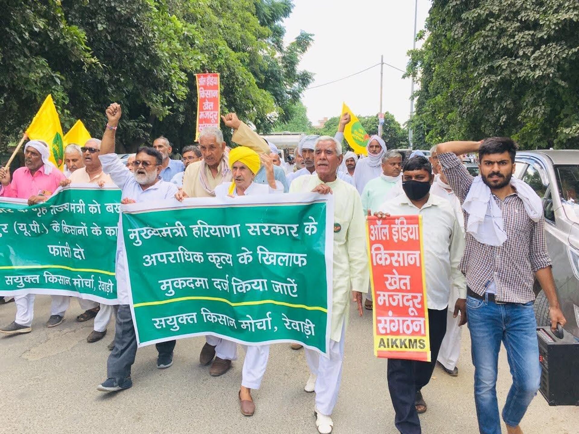 Khap members taking out protest March in Hayana - Sputnik India, 1920, 15.05.2023