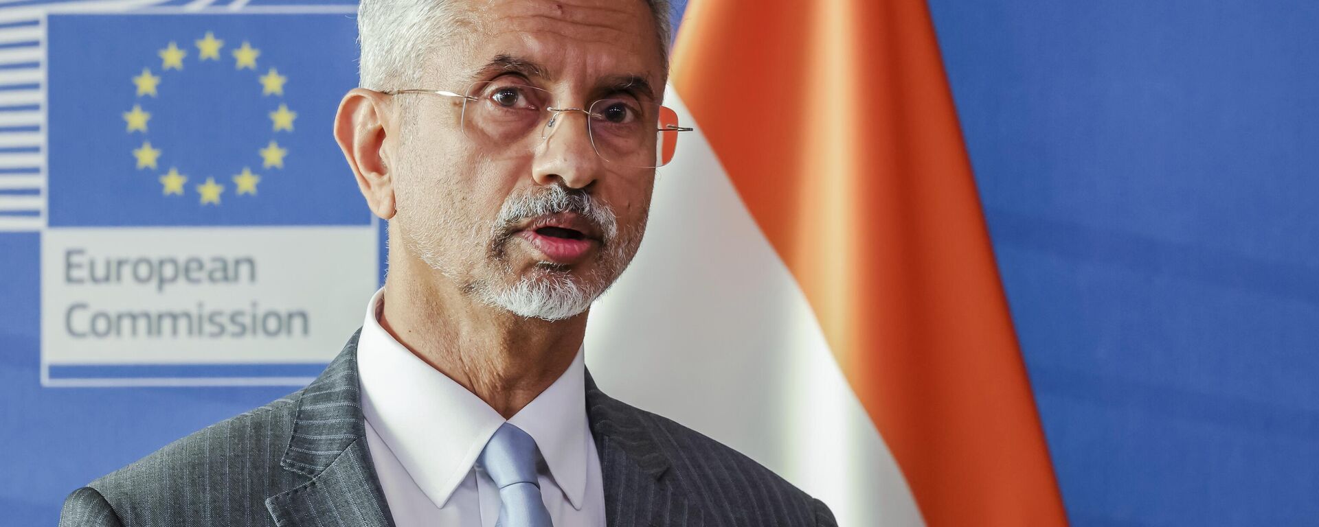 India's Minister for External Affairs S. Jaishankar addresses the media during a press conference on the EU-India Trade and Technology Council at EU headquarters in Brussels, Belgium, Tuesday, May 16, 2023. - Sputnik India, 1920, 17.05.2023