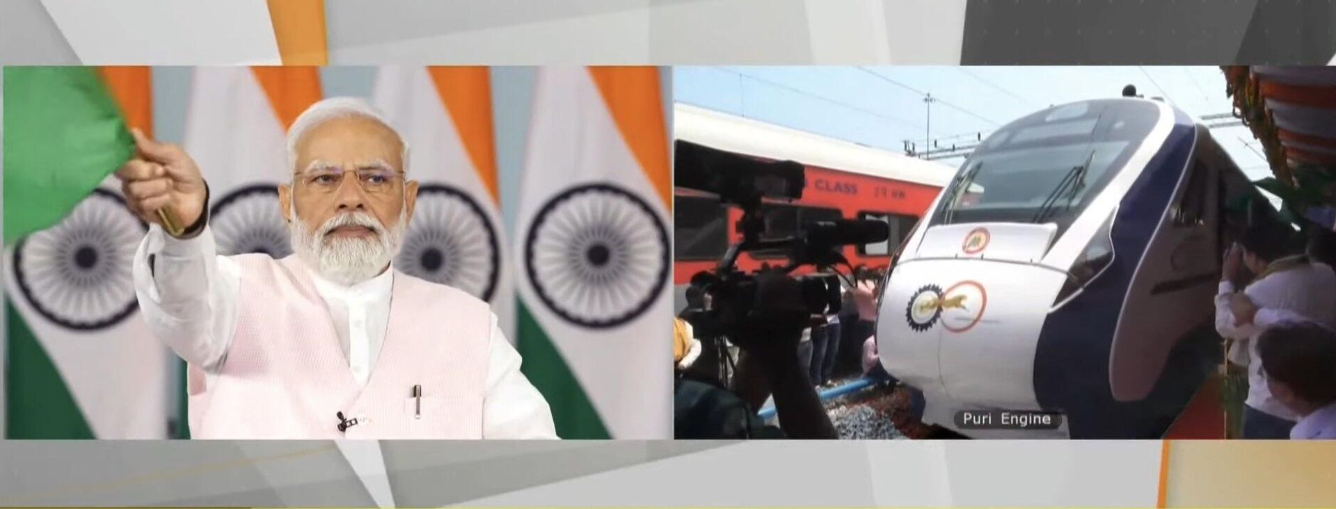 PM Narendra Modi flags off Odisha’s first Vande Bharat Express - Sputnik India, 1920, 07.07.2024