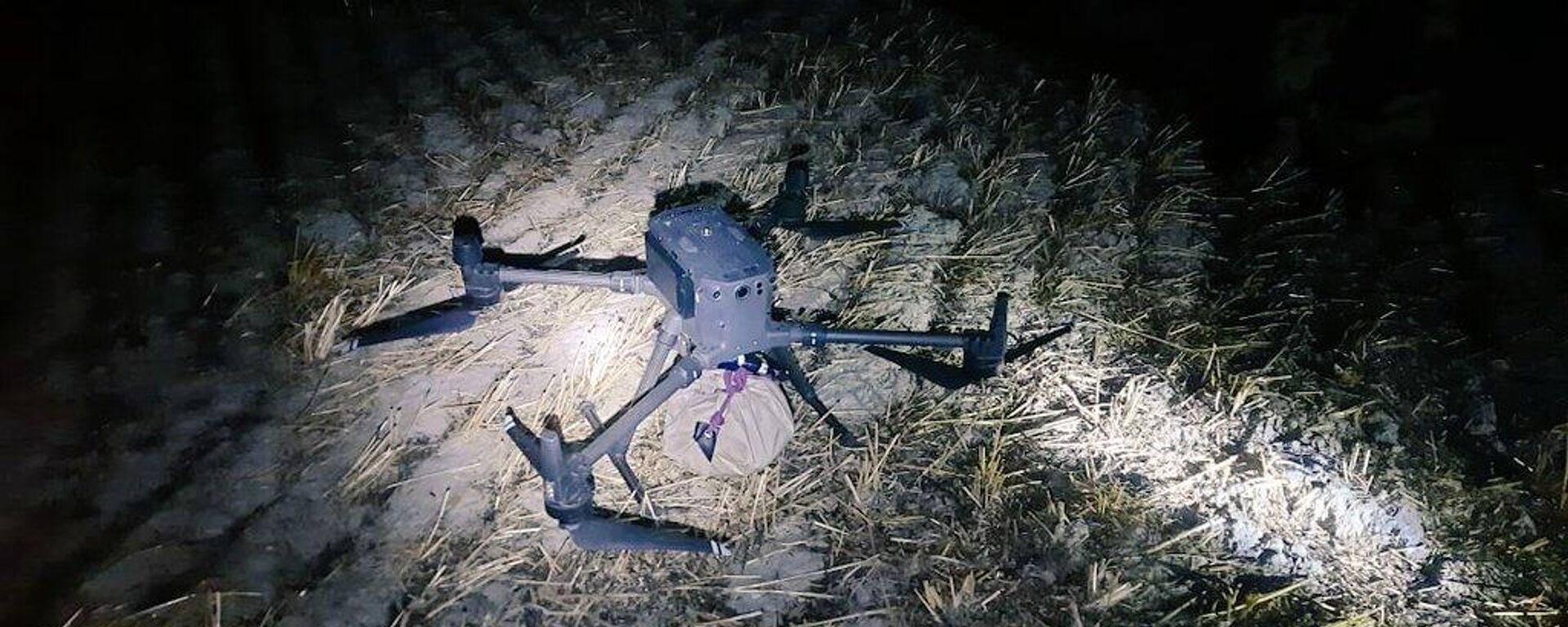 Pakistani drone carrying suspected narcotics, which violated Indian Airspace, has been intercepted by Alert BSF troops in Amritsar Sector.  - Sputnik India, 1920, 23.05.2023
