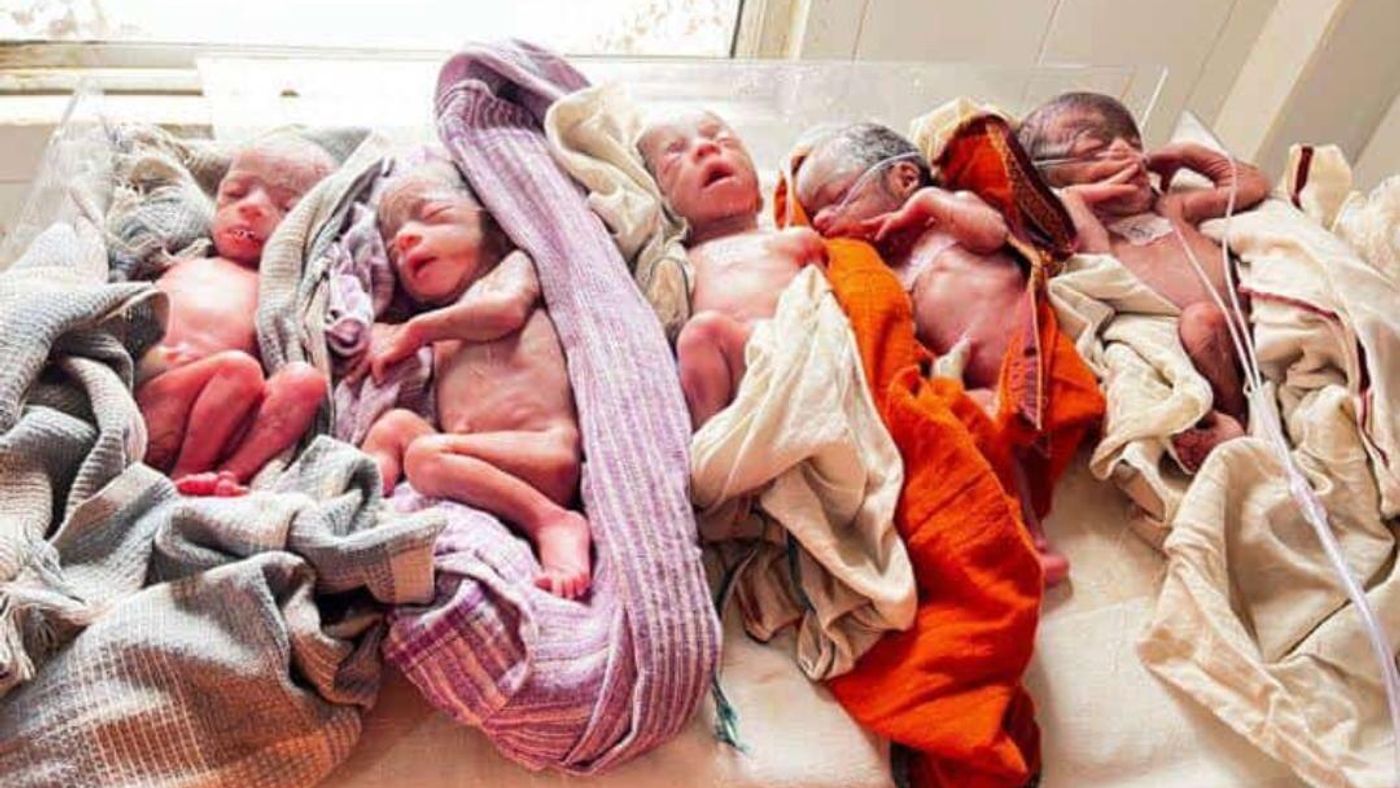 Rare: Indian Woman Delivers Quintuplets 7 Years After Her Marriage