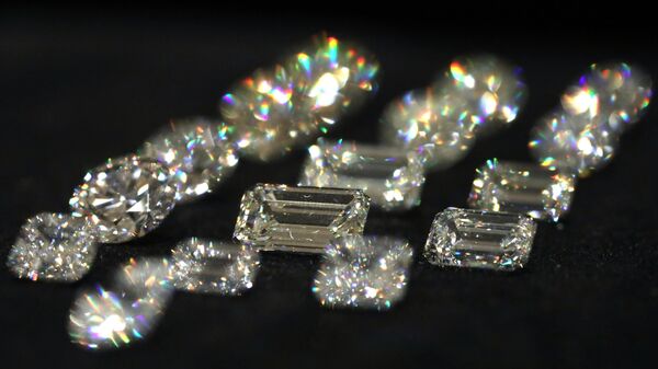 Several diamonds of Alrosa company on the show - Sputnik India