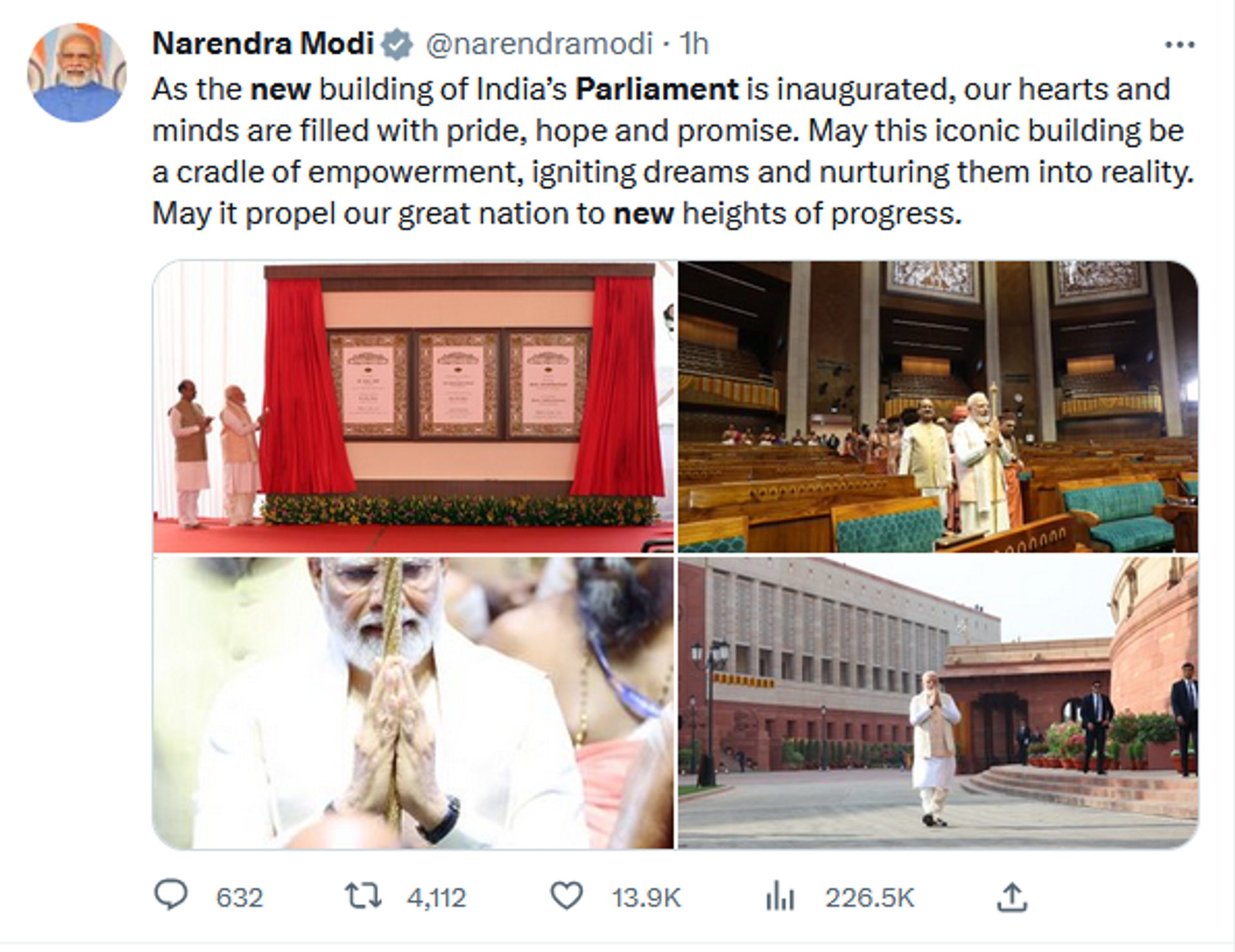 Prime Minister Narendra Modi inaugurates new parliament building on Sunday morning - Sputnik भारत, 1920, 28.05.2023