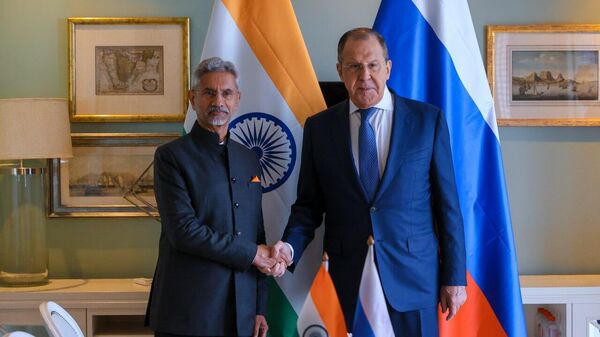 Foreign Minister Sergey Lavrov and Minister of External Affairs of India Dr. Subrahmanyam Jaishankarhold hold talks - Sputnik भारत