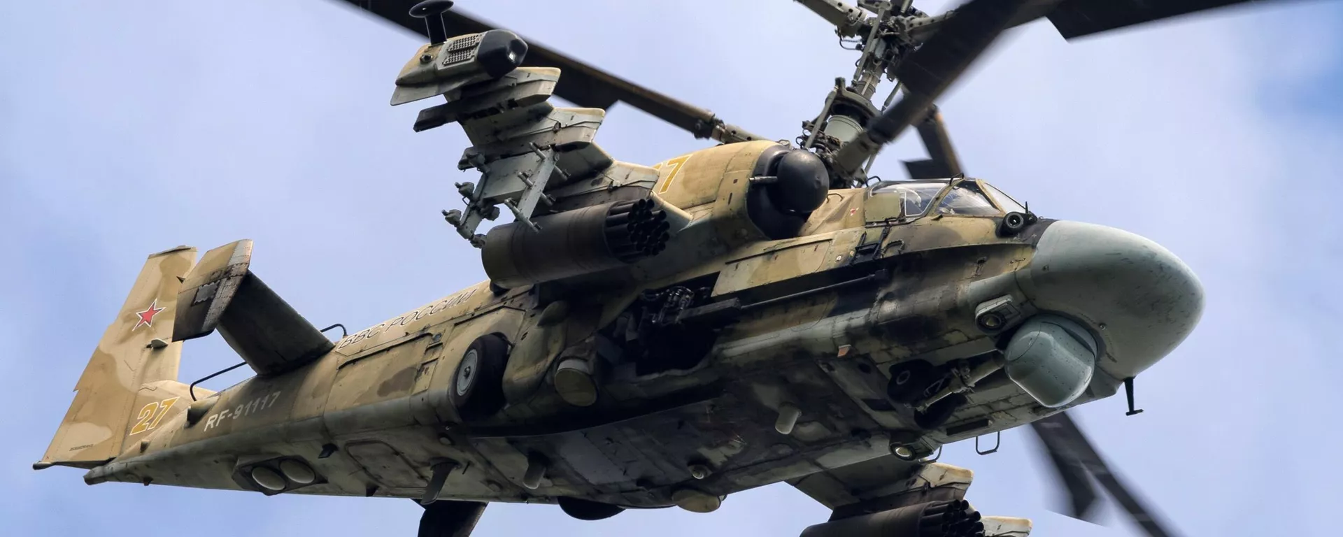 Combat helicopter Ka-52 at the 'Vostok 2022' military maneuvers at the Sergeevsky training ground. - Sputnik भारत, 1920, 03.12.2023