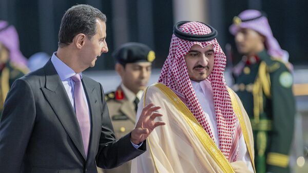 Syrian President Bashar Assad and rince Badr Bin Sultan - Sputnik भारत