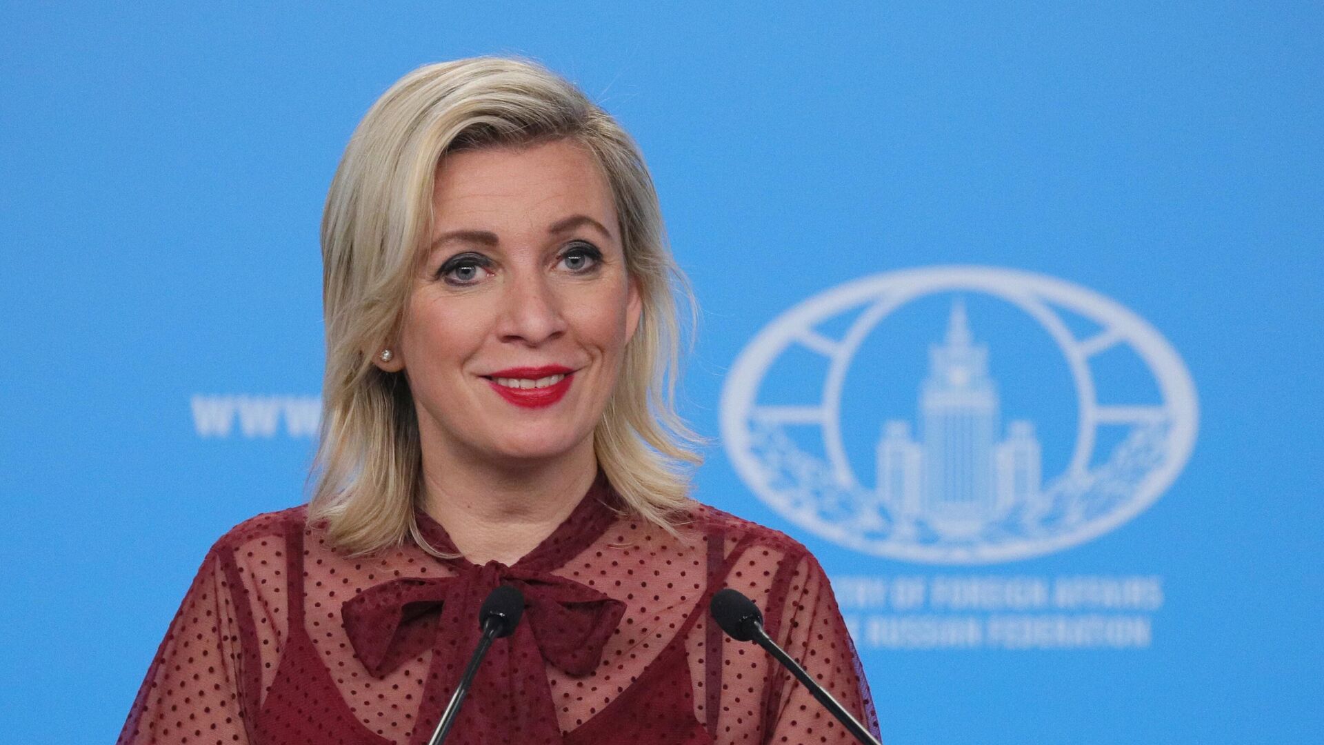 Maria Zakharova, official representative of the Russian Ministry of Foreign Affairs, during a briefing in Moscow. - Sputnik भारत, 1920, 13.09.2023
