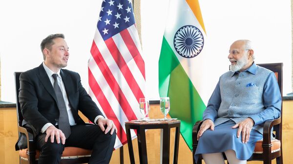 Meeting between Modi and Musk - Sputnik India