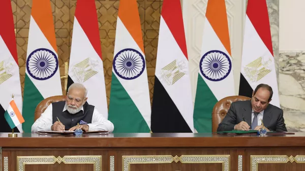 India's PM Narendra Modi and Egyptian president Abdel Fattah el-Sisi sign agreements - Sputnik भारत