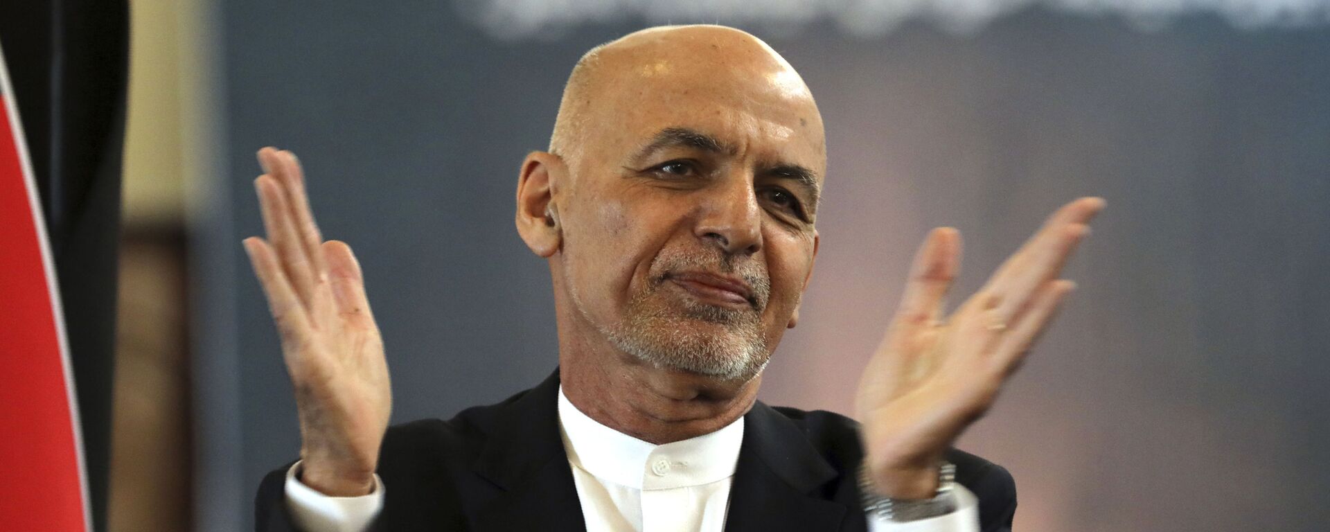 FILE - In this March 21, 2021 file photo, Afghan President Ashraf Ghani speaks during a ceremony celebrating the Persian New Year, Nowruz at the presidential palace in Kabul, Afghanistan. Afghanistan’s embattled president left the country Sunday, Aug. 15, 2021, joining his fellow citizens and foreigners in a stampede fleeing the advancing Taliban and signaling the end of a 20-year Western experiment aimed at remaking Afghanistan.  - Sputnik India, 1920, 28.06.2023
