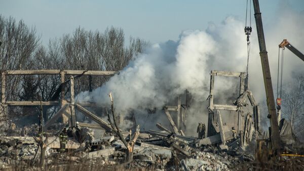 Ruins in Makeevka after Ukrainian strike  - Sputnik India